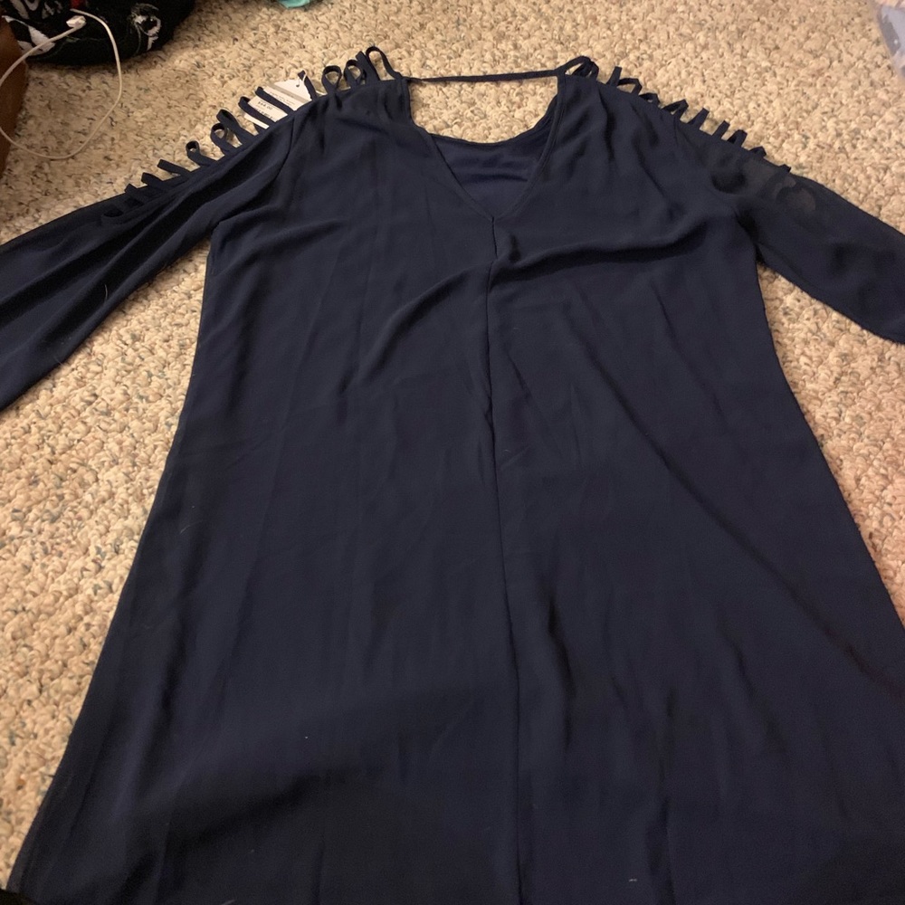 Strappy, long sleeve dress